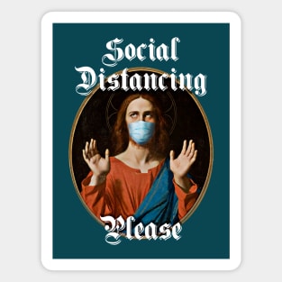 Social Distancing Jesus Magnet